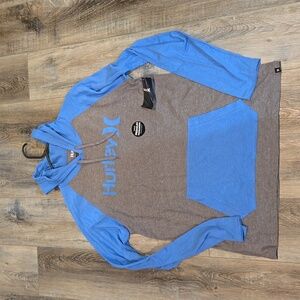 Hurley Raglan Jersey Hoodie Large